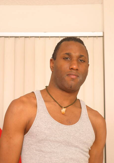 Ebony well-built Jd Daniels and pretty boy Keith Evans in black on white scene