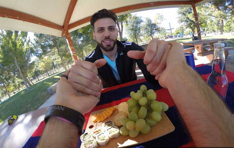 Two american boys muscular Fx Rios and otter Mason Lear fuck ass after sucking outdoor