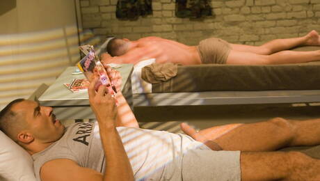 Horny boys Arpad Miklos, Ken Browning and Francesco Dmacho in hard threesome sex