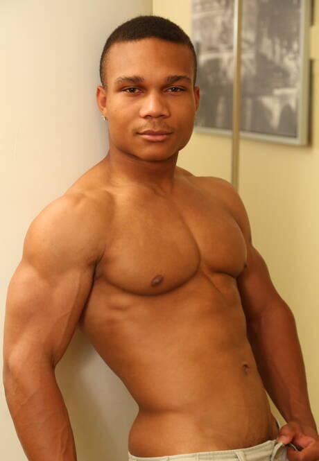 Argentinian hunky guy Flex shows a perfect body