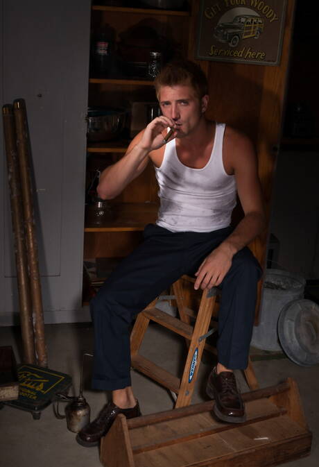 Two american boys hunky guy Jd Phoenix and hot twink Kory Houston undressing and showing tight butt