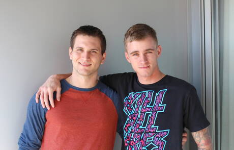 Two american guys superstud Allen Lucas and hot twink Ryan Jordan have a good sex outside