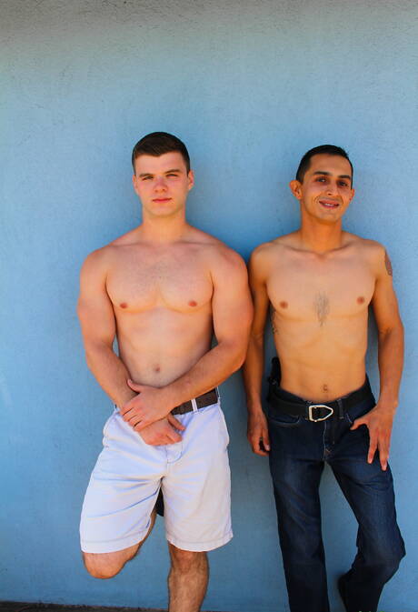 American superstud Ivan James and beefy Will have a hot couple sex outdoor