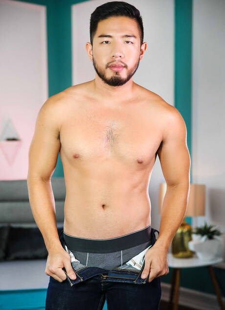 Beautiful boy Cooper Dang and latin tough guy Ian Frost in hard anal sex