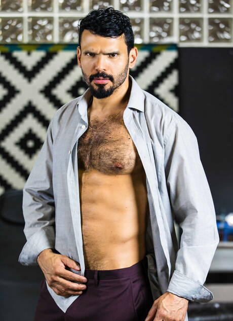 Latino hairy stud Jean Franko and argentinian tough guy D.o. drilling an ass