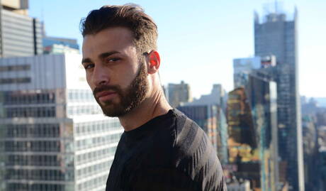 American hairy stud Jarec Wentworth and latin hunk Nicoli Cole in hard anal sex outside