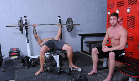 Pretty american boys stud Connor Maguire and hunk Sebastian Young in hard anal sex