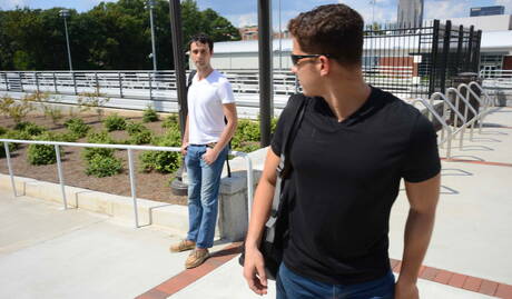 Derek and colombian husky guy Nicoli Cole fuck ass after sucking dick outdoor