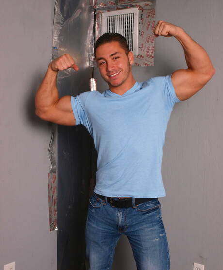 Well-built Tony Douglas and american stud Marc Dylan in dick sucking scene