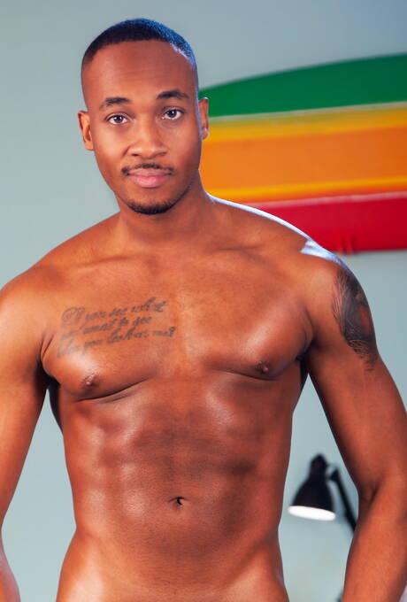 Sexy guys Ricky Larkin, Trent King and Jay Austin in hot interracial 3some ass fuck