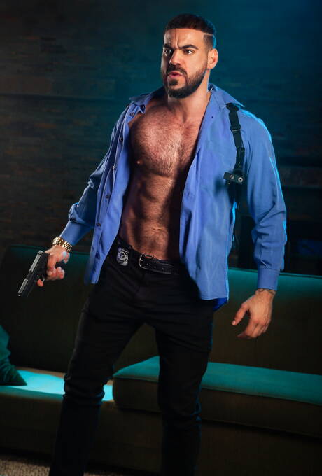 Hot buddies Ricky Larkin, Logan Moore and Dillon Diaz in hard interracial threesome sex