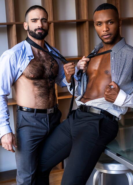 Andre Donovan, Dakota Payne and Edji Da Silva in hard interracial 3some sex