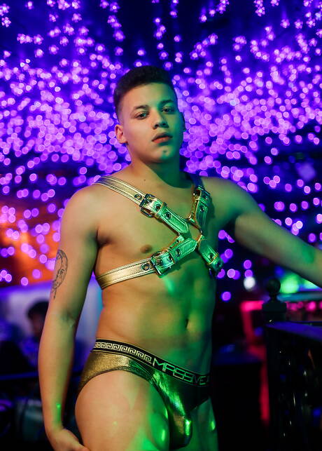 Hot buddies Joey Mills, Corbin Colby and Angel Rivera in hot groupsex