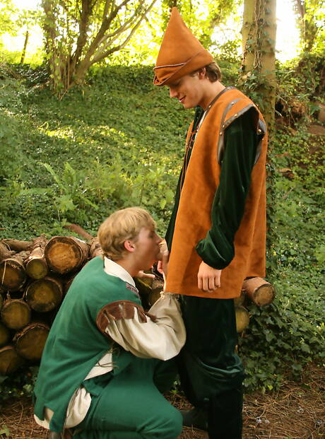 English young Will Forbes and hunky guy Timmy Slater in hot homosexual action outdoor