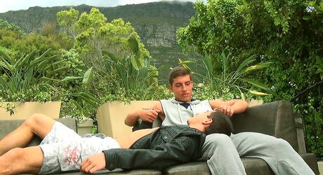 Czech beefy Gino Mosca and hungarian husky guy Joel Birkin sucking and fucking each other outdoor