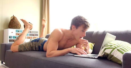 Czech strongman Kevin Warhol and hungarian superstud Joel Birkin in cock sucking scene outdoor