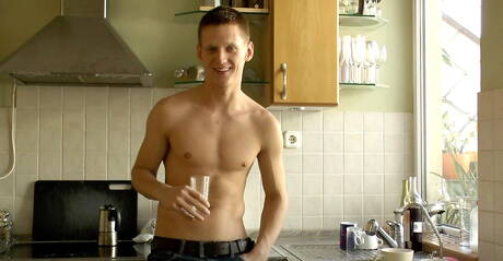 American pretty boy Rick Lautner and czech hot twink Alec Rothko have a hot couple sex in the kitchen