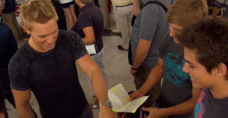 Hot Kevin Warhol, Adam Archuleta and Andre Boleyn in hard threesome sex