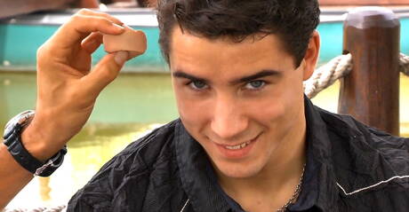 Hot czech boys superstud Gino Mosca and strongman Adam Archuleta get naked and showing tight butt outdoor