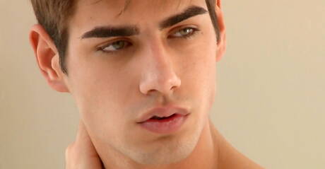 Czech beautiful boy Rafael Moretti playing with dick