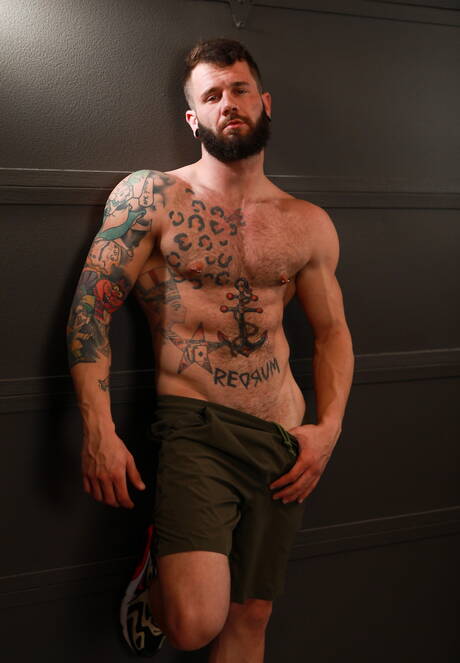 American tough guy Johnny Hill and  Collin Simpson have a good sex