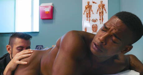 Nice american buddies tough guy Dante Colle and tough guy Adrian Hart in interracial love