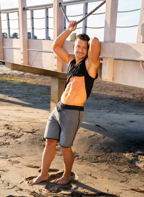 American stars strongman Johnny Donovan and superstud Jax Hayes have a hot couple sex on the beach