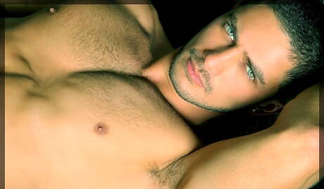 Russian hunky guy Dato Foland and american hunky guy Landon Conrad banged each other