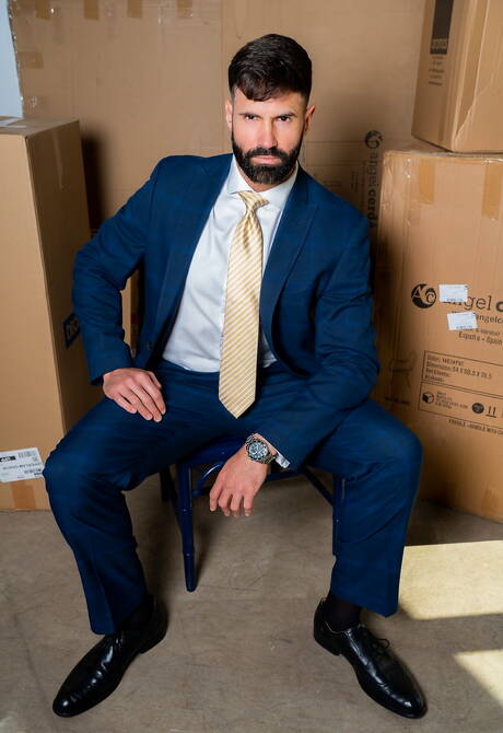 Tough guy Adam Franco and strongman Dani Robles fuck ass after sucking dick