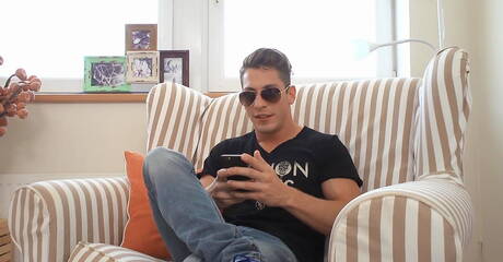 Hungarian well-built Jim Kerouac and czech hunky guy Garret Dornan in hot homosexual scene