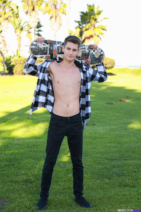 American hot twink Trevor Harris and tough guy Cristiano banged each other outside