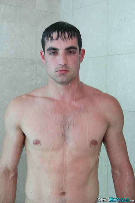 Two american guys tough guy Jack King and beefy Beau Irons make a love in shower