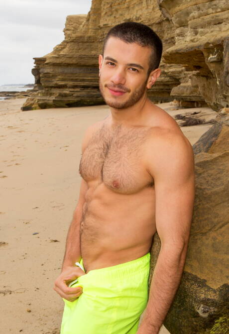 Latin beefy Manny and stud Daniel have a good anal sex after beach walking