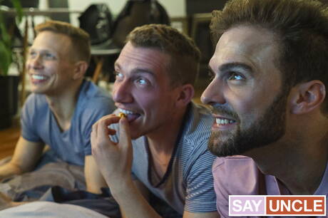 Horny boys Ethan Chase, William Moore and Gabriel Clark drilling an ass