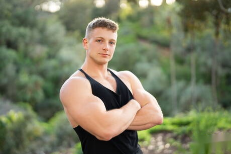 Stud Kyle Denton and beefy Cam Crawford banged each other outdoor