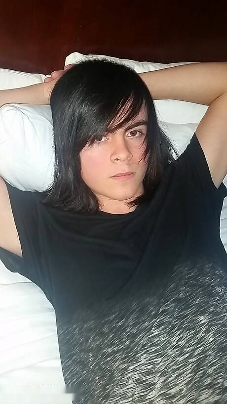 Husky guy Declan playing with cock