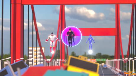 The evil villain Doctor Power gets fucked by multiple cocks