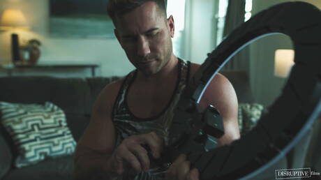 Two american boys strongman Liam Hunt and muscular Sumner Blayne love each other