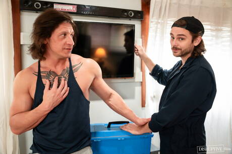 Famous americans, stud Dalton Riley and hairy stud Max Adonis in hot homosexual scene