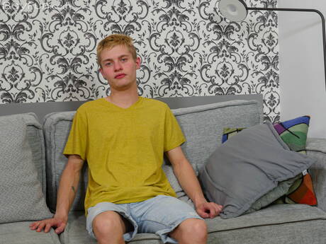 Young boy Kyle Polaski undressing and showing his ass