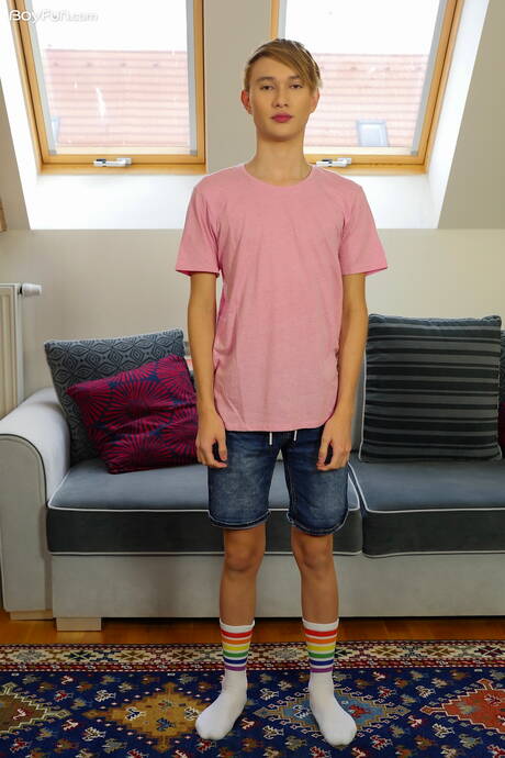 Young Angel Rivers get naked and showing nice butt